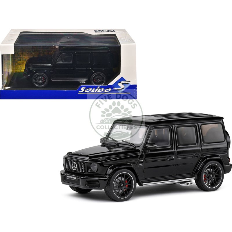2022 mercedes benz amg g63 obsidian black metallic 1/43 diecast model car by solido