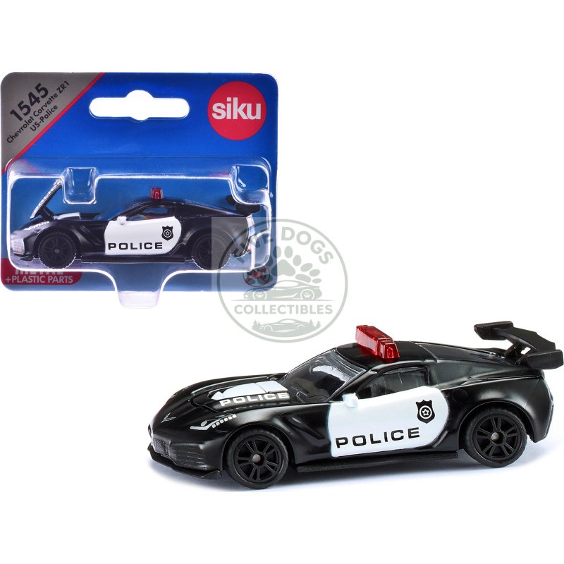 chevrolet corvette zr1 police car black and white diecast model car by siku