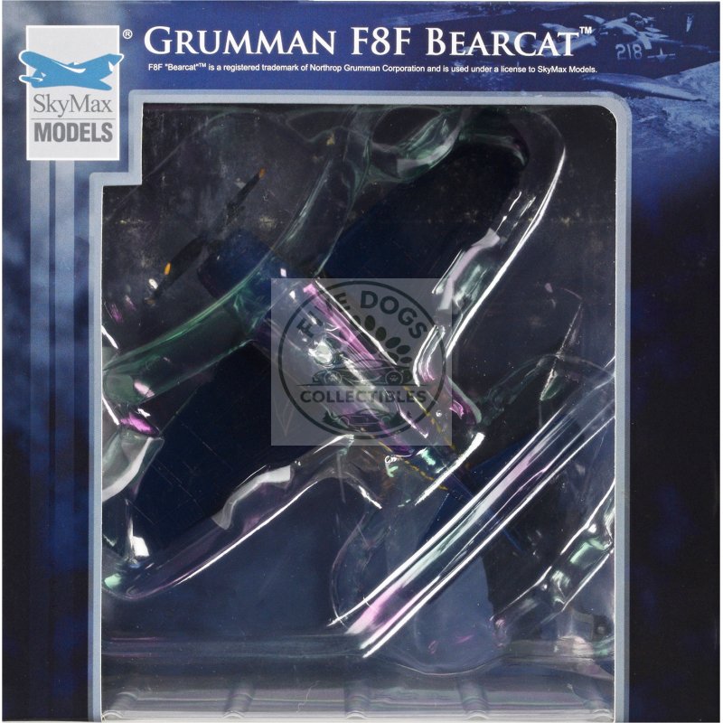 grumman f8f bearcat fighter aircraft "blue angels (#1 5 decals)" (1946) united states navy "skymax models" series 1/72 diecast model by hobby master