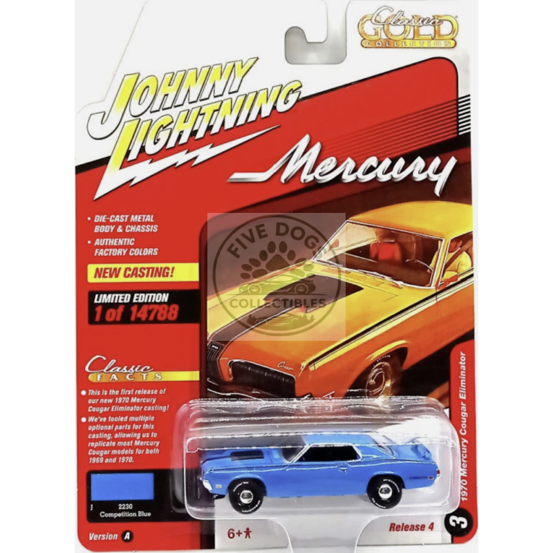 johnny lightning 1970 mercury cougar eliminator classic gold series