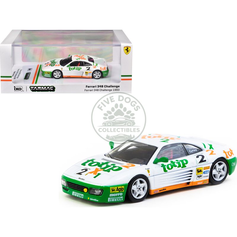 ferrari 348 challenge #2 paolo cutrera "ferrari 348 challenge" (1993) "hobby64" series 1/64 diecast model car by tarmac works