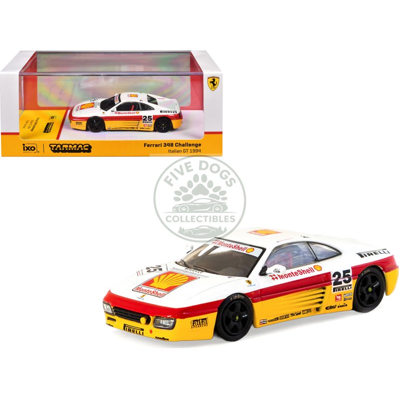 ferrari 348 challenge #25 oscar larrauri "italian gt championship" (1994) "hobby64" series 1/64 diecast model by tarmac works