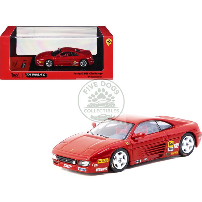ferrari 348 challenge "presentation version" red "hobby64" series 1/64 diecast model by tarmac works
