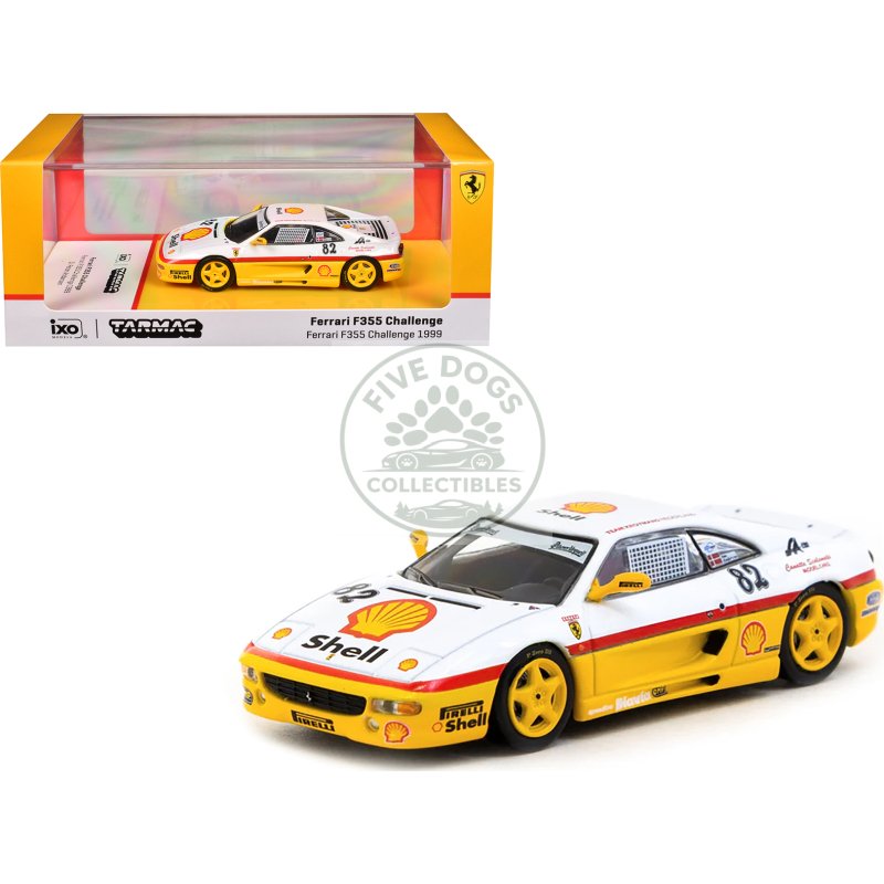 ferrari f355 challenge #82 peter andersen "team kroymans shell oil" "ferrari f355 challenge" (1999) "hobby64" series 1/64 diecast model car by tarmac works