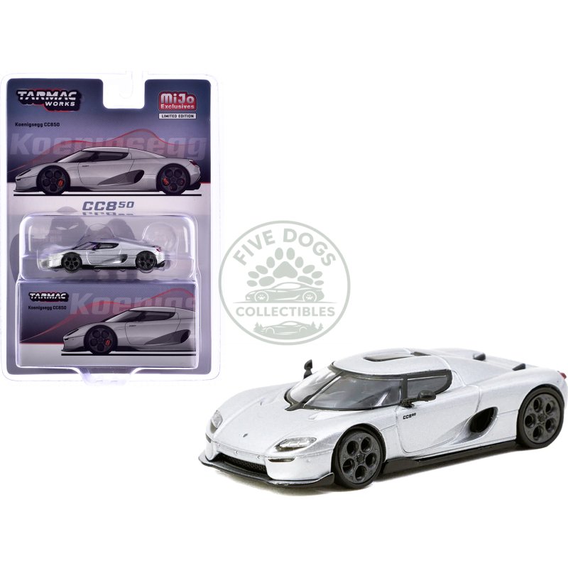 koenigsegg cc850 silver metallic "global64" series 1/64 diecast model by tarmac works