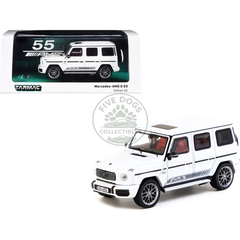 mercedes amg g 63 "edition 55" white "road64" series 1/64 diecast model car by tarmac works