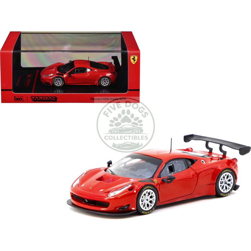 ferrari 458 italia gt3 red "road64" series 1/64 diecast model car by tarmac works
