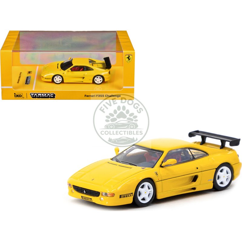 ferrari f355 challenge yellow "road64" series 1/64 diecast model car by tarmac works