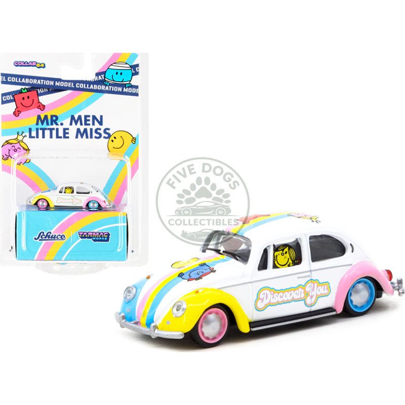 volkswagen beetle low rider "mr. men little miss" "collaboration model" 1/64 diecast model car by schuco & tarmac works