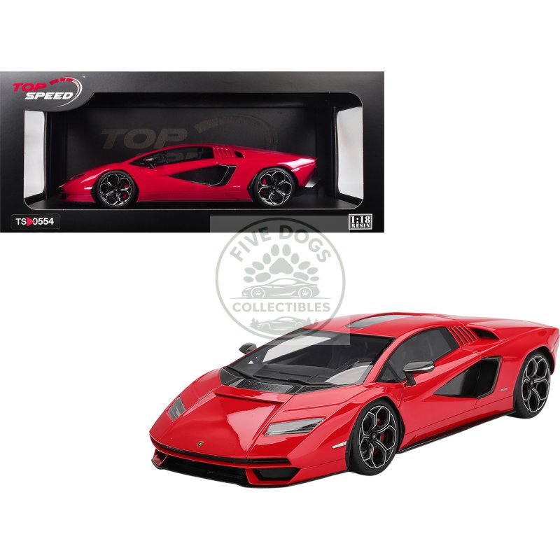 lamborghini countach lpi 800 4 rosso mars red 1/18 model car by top speed
