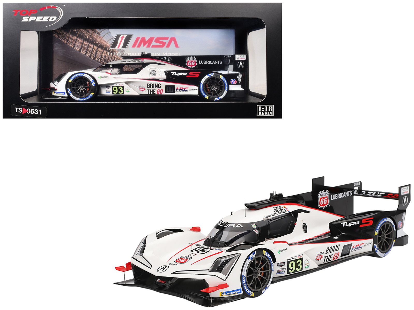 acura arx 06 gtp #93 kakunoshin ohta alex palou renger van der zande nick yelloly "acura meyer shank racing with curb agajanian" "24 hours of daytona" (2025) 1/18 model car by top speed acura arx 06 gtp #93 kakunoshin ohta alex palou renger van der zande nick yelloly "acura meyer shank racing with curb agajanian" "24 hours of daytona" (2025) 1/18 model car by top speed