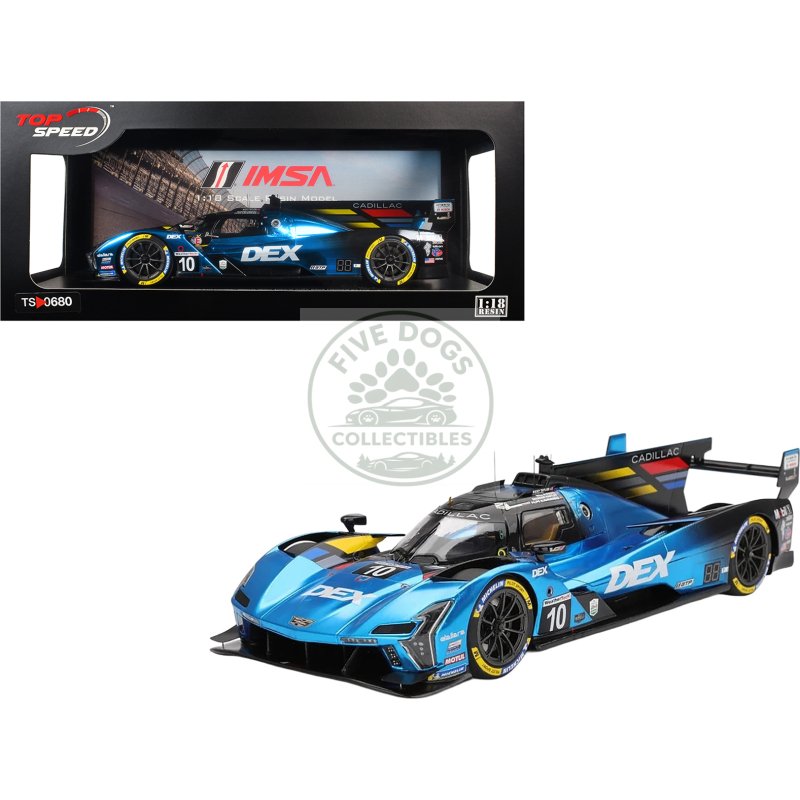 cadillac v series.r #10 filipe albuquerque brendon hartley will stevens ricky taylor "cadillac wayne taylor racing" imsa "24 hours of daytona" (2025) 1/18 model car by top speed