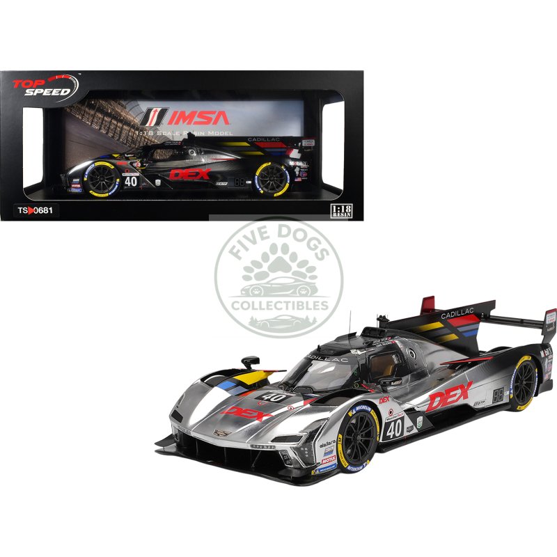cadillac v series.r #40 louis deletraz kamui kobayashi jordan taylor "cadillac wayne taylor racing" imsa "24 hours of daytona" (2025) 1/18 model car by top speed