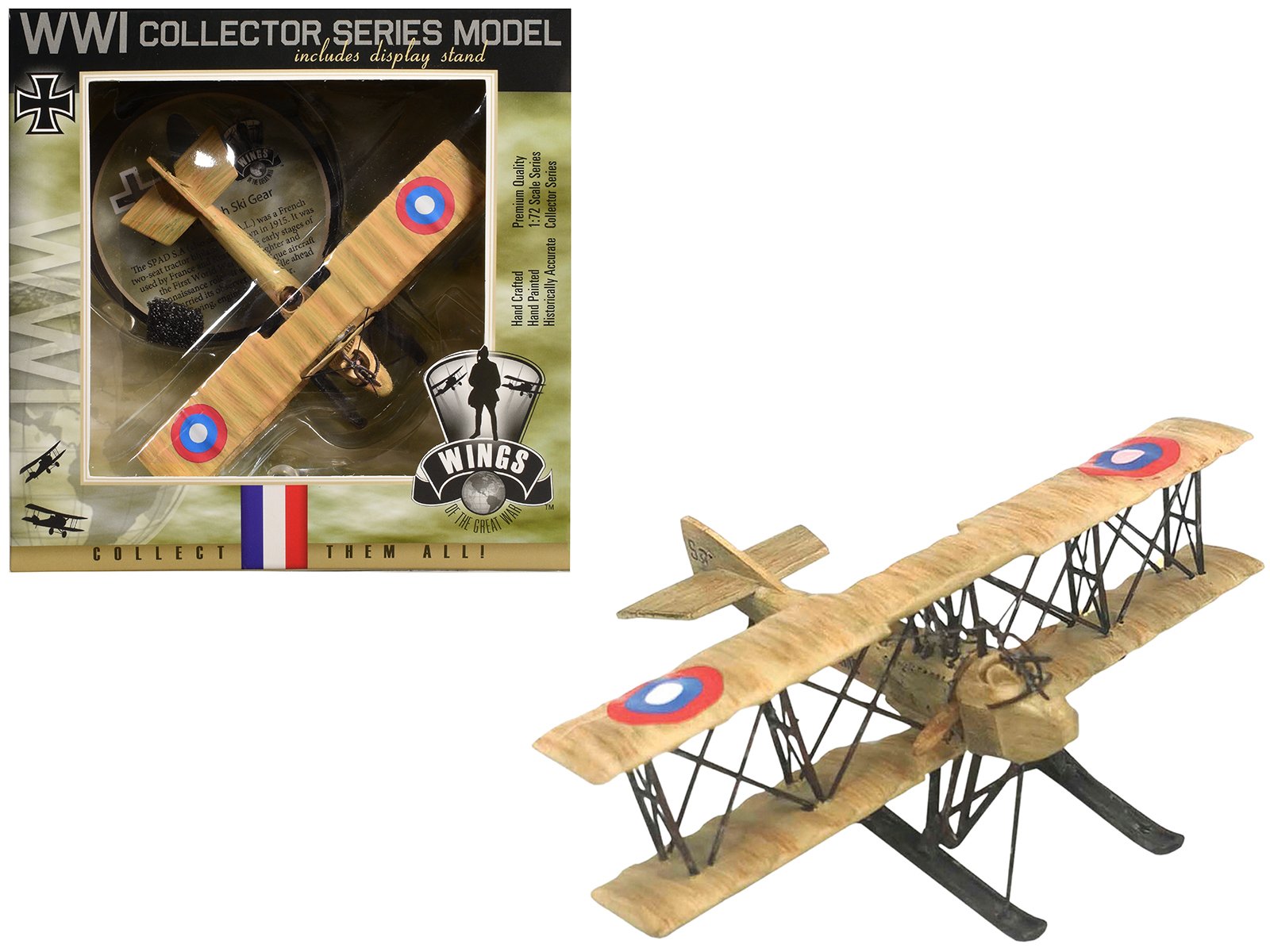spad sa 4 aircraft with ski gear "french air force" 1/72 model airplane by wings of the great war spad sa 4 aircraft with ski gear "french air force" 1/72 model airplane by wings of the great war