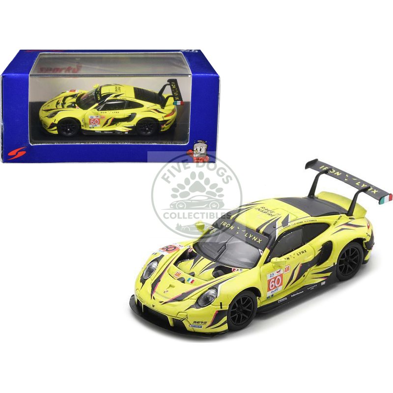 porsche 911 rsr 19 #60 matteo cressoni alessio picariello claudio schiavoni "iron lynx" "24 hours of le mans" (2023) 1/64 diecast model car by sparky
