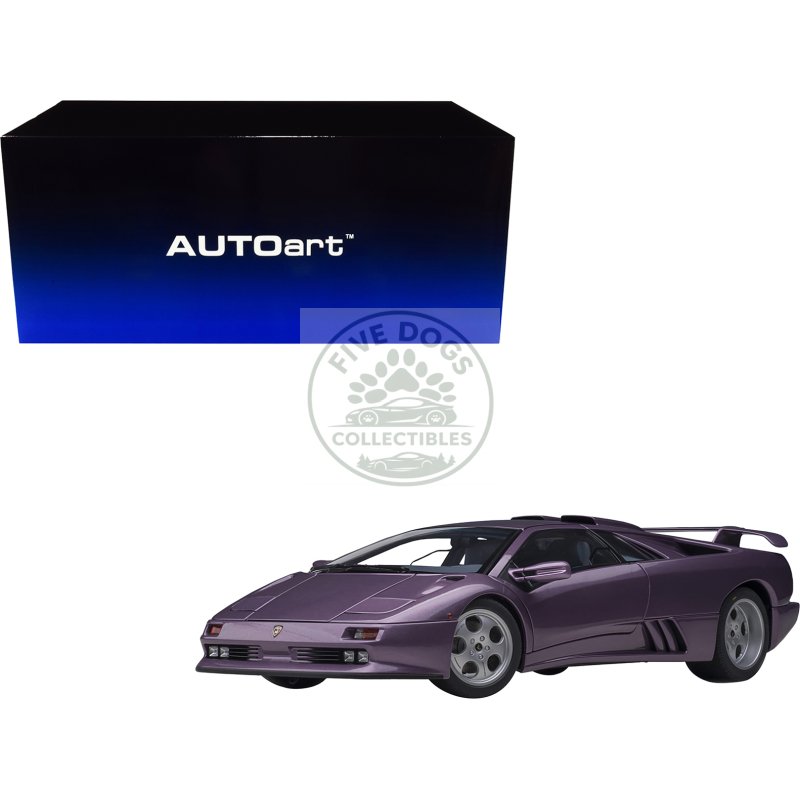 lamborghini diablo se30 jota viola se30 / purple metallic with blue interior 1/18 model car by autoart