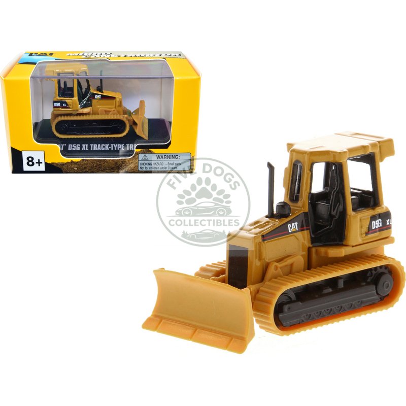 cat caterpillar d5g xl track type tractor yellow "micro constructor" series diecast model by diecast masters
