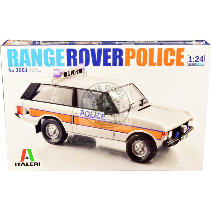 skill 3 model kit land rover range rover police 1/24 scale model by italeri