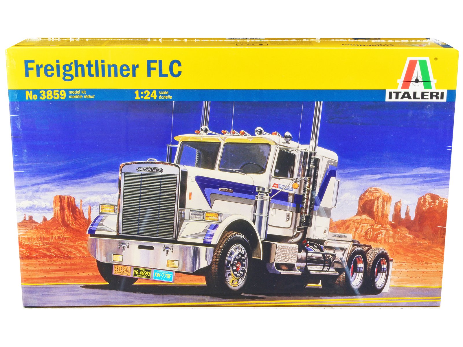 skill 4 model kit freightliner flc truck tractor 1/24 scale model by italeri skill 4 model kit freightliner flc truck tractor 1/24 scale model by italeri