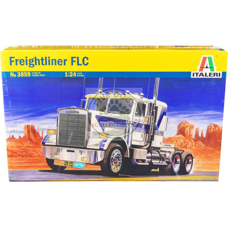 skill 4 model kit freightliner flc truck tractor 1/24 scale model by italeri