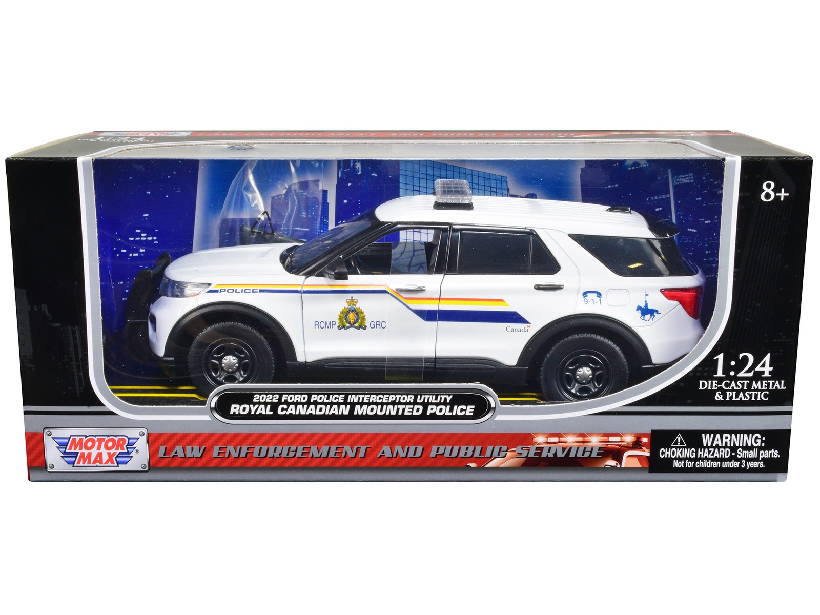 2022 ford police interceptor utility "rcmp (royal canadian mounted police)" white 1/24 diecast model car by motormax 2022 ford police interceptor utility "rcmp (royal canadian mounted police)" white 1/24 diecast model car by motormax