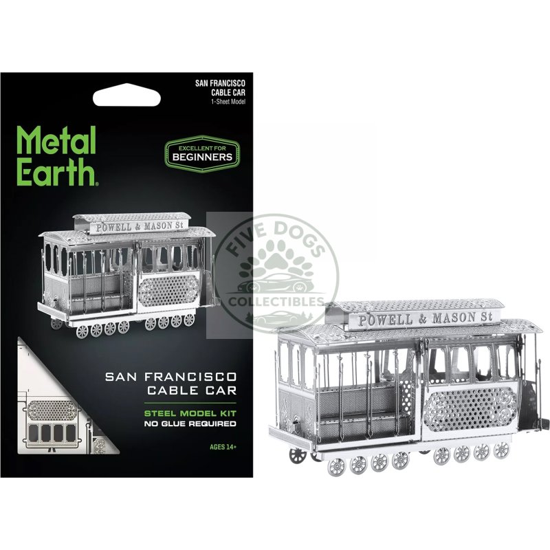model kit san francisco cable car "powel & mason st" (easy difficulty) steel model by metal earth