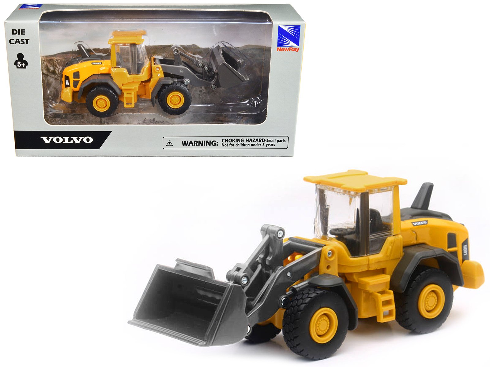 volvo l60h wheel loader yellow diecast model by new ray volvo l60h wheel loader yellow diecast model by new ray