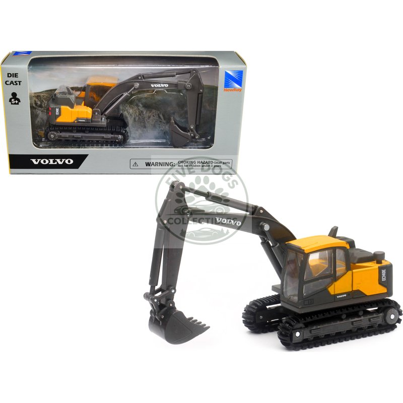 volvo ec140e track type excavator yellow diecast model by new ray
