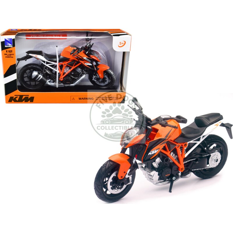 ktm 1290 super duke r motorcycle orange 1/12 diecast model by new ray