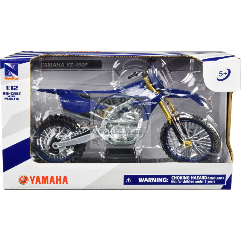 yamaha yz 450f motorcycle blue 1/12 diecast model by new ray