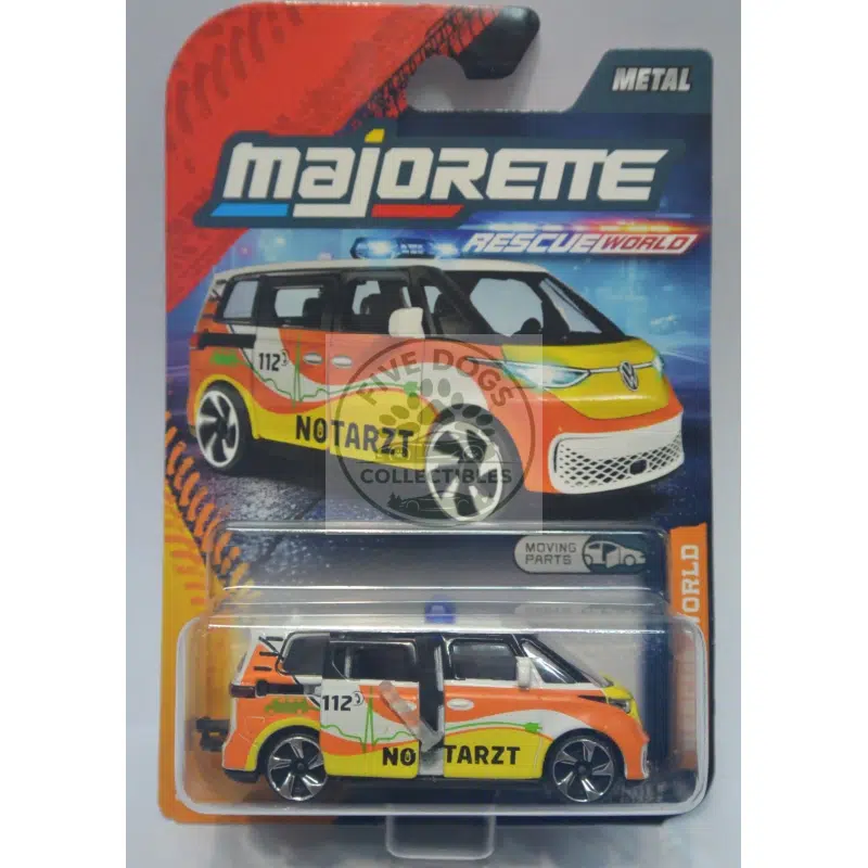 majorette rescue volkswagen id buzz diecast model