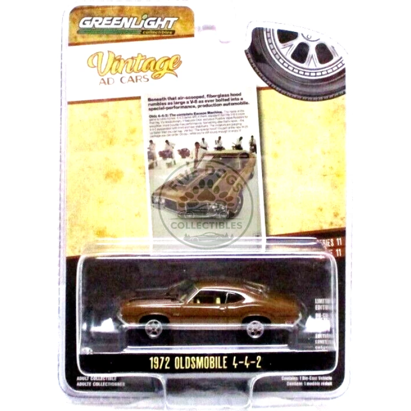 greenlight vintage ad cars 1972 oldsmobile 4 4 2