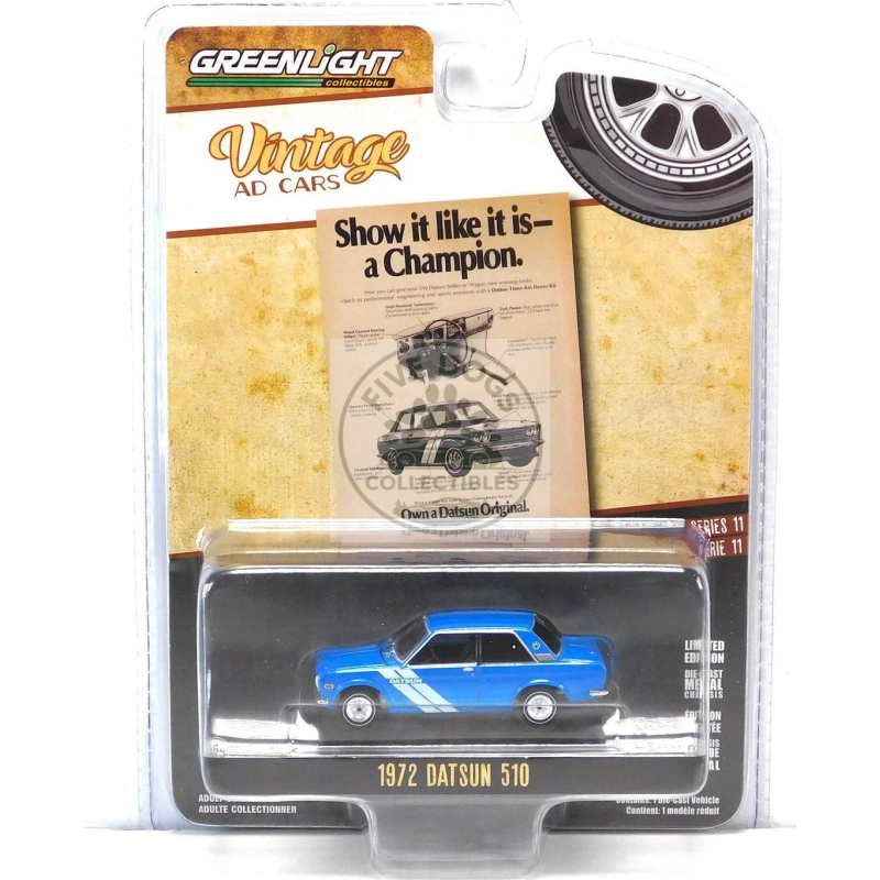 greenlight vintage ad cars 1972 datsun 510