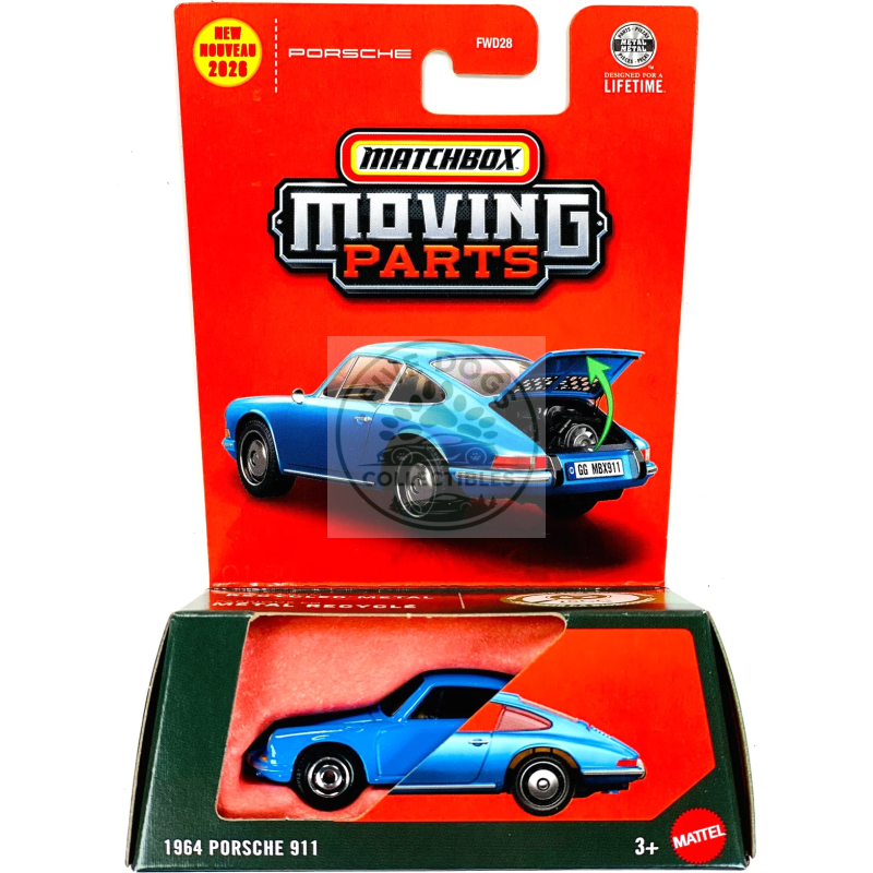 matchbox moving parts 1964 porsche 911 diecast model