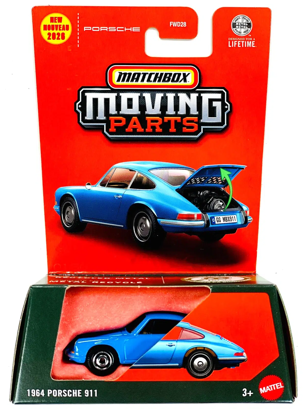 matchbox moving parts 1964 porsche 911 diecast model matchbox moving parts 1964 porsche 911 diecast model