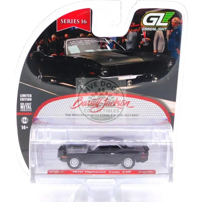 greenlight 1970 plymouth 'cuda aar diecast model