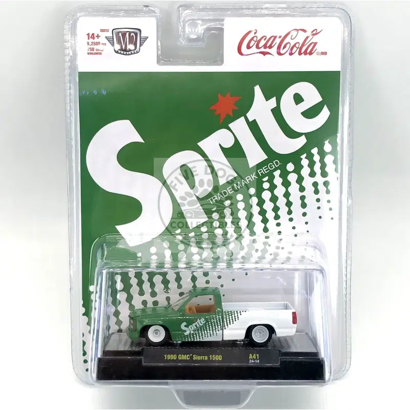 m2 machines coca cola 1990 gmc sierra 1500 sprite 1:64 diecast model