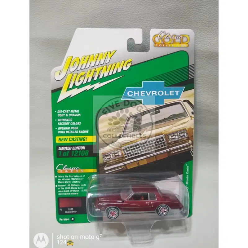 johnny lightning 1980 chevy monte carlo classic gold series