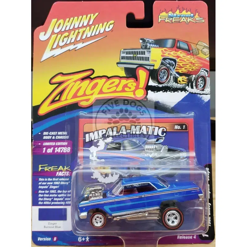 johnny lightning 1962 chevy impala coupe street freaks series diecast 1:64