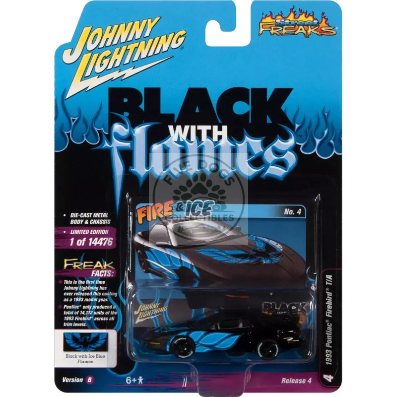 johnny lightning 1993 pontiac firebird t/a street freaks series diecast model