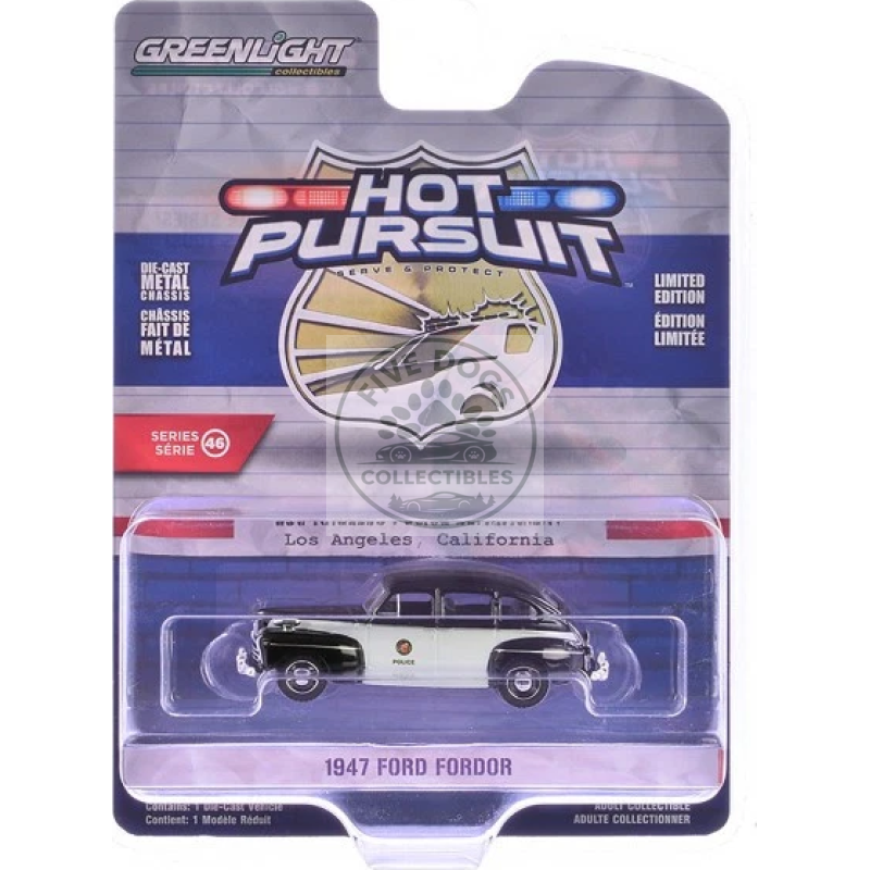 greenlight hot pursuit 1947 ford fordor los angeles police department
