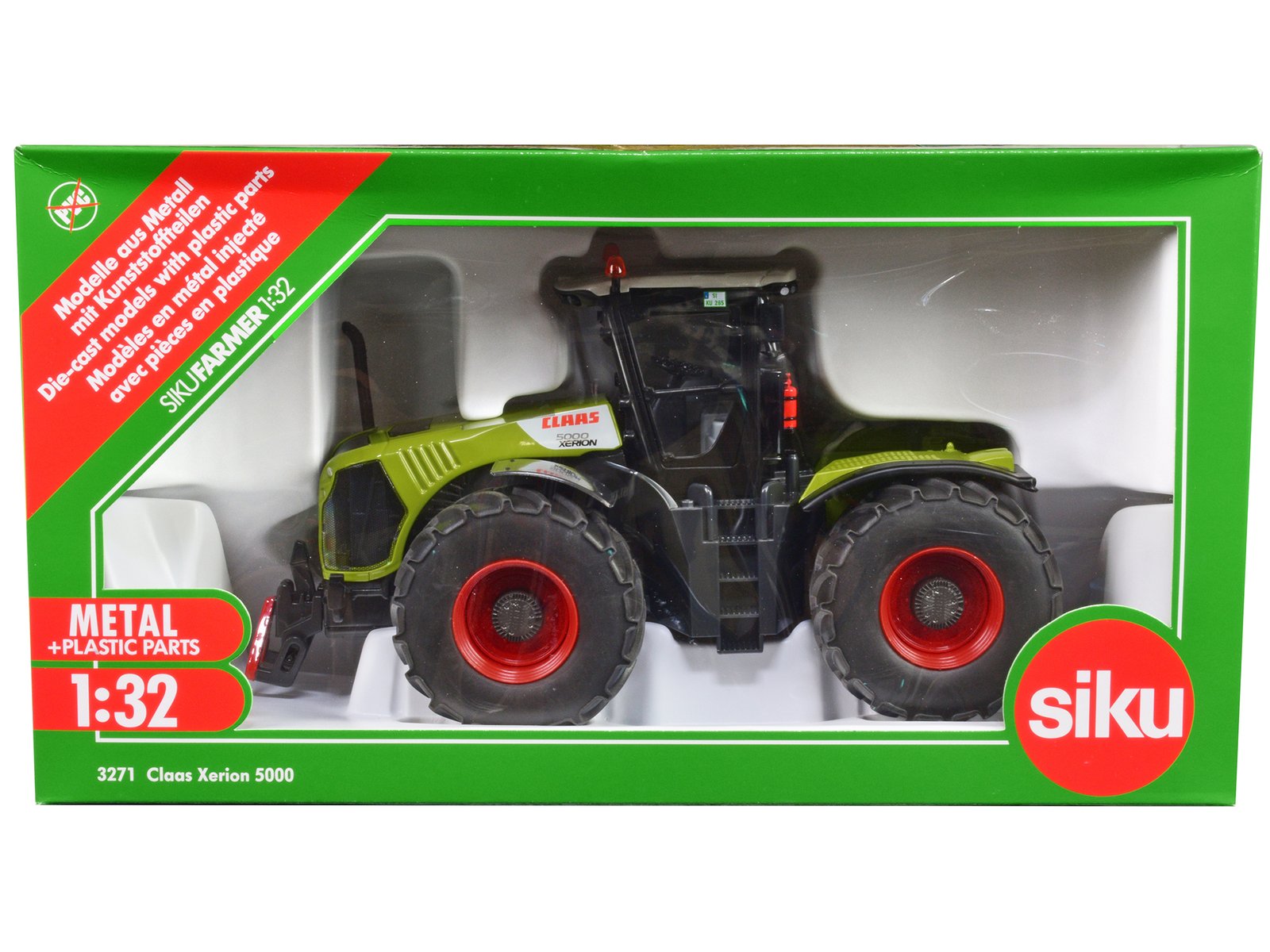 claas 5000 xerion tractor green with gray top 1/32 diecast model by siku claas 5000 xerion tractor green with gray top 1/32 diecast model by siku
