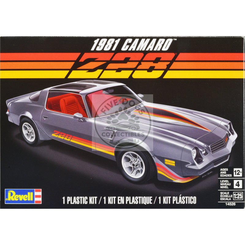 level 4 model kit 1981 chevrolet camaro z/28 1/25 scale model by revell