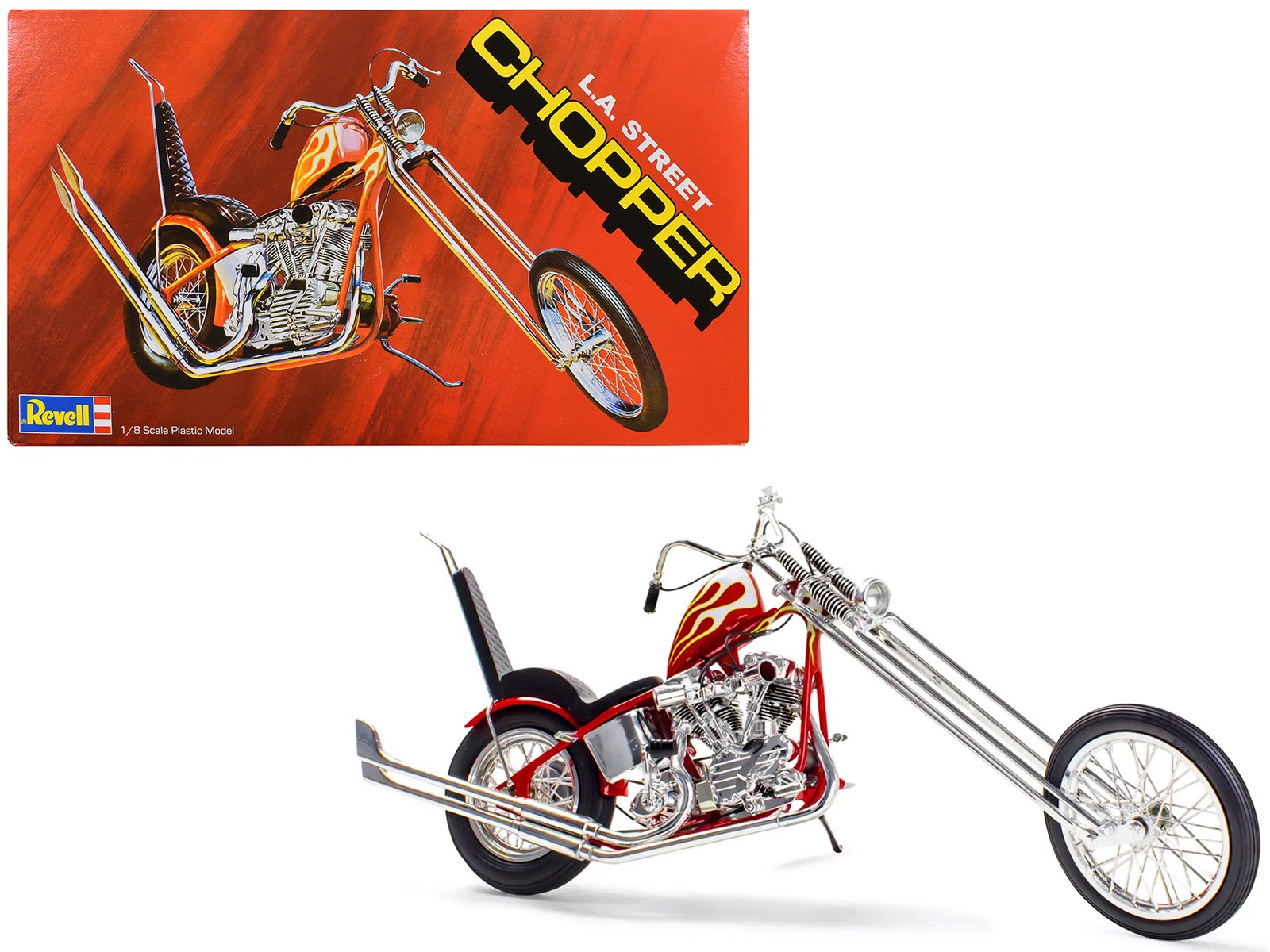 level 5 model kit la street chopper motorcycle 1/8 scale model by revell level 5 model kit la street chopper motorcycle 1/8 scale model by revell