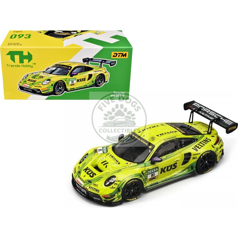 porsche 911 gt3 r (992) #91 thomas preining "manthey ema" "dtm" (2024) 1/64 diecast model car by trends hobby
