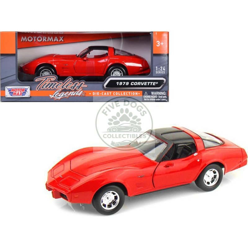 1979 chevrolet corvette red 1/24 diecast model car by motormax