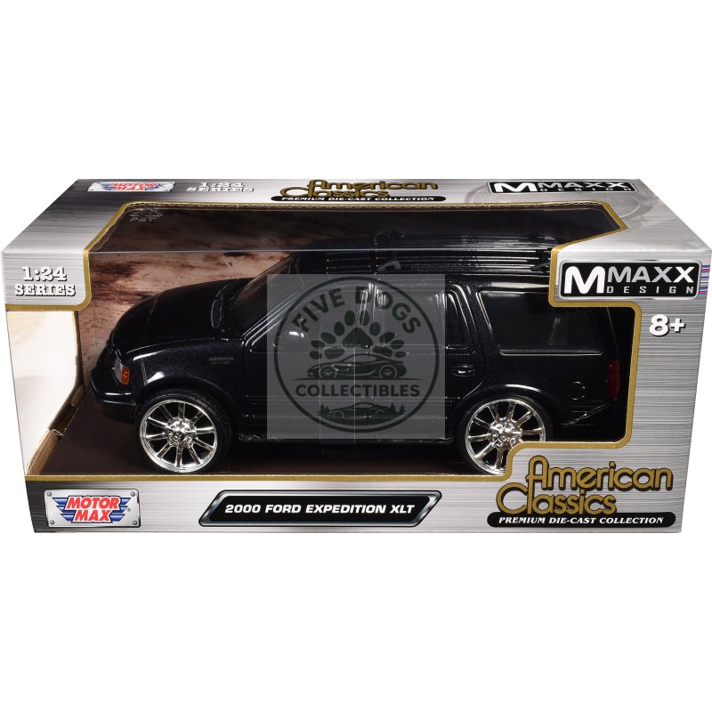 2000 ford expedition xlt black metallic "maxx design" "american classics" series 1/24 diecast model car by motormax