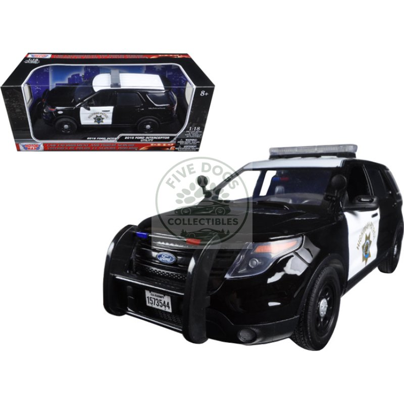 2015 ford pi utility interceptor chp california highway patrol 1/18 diecast model car by motormax