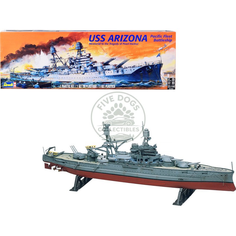 level 4 model kit uss arizona pacific fleet battleship "memorial to the tragedy of pearl harbor" 1/426 scale model by revell