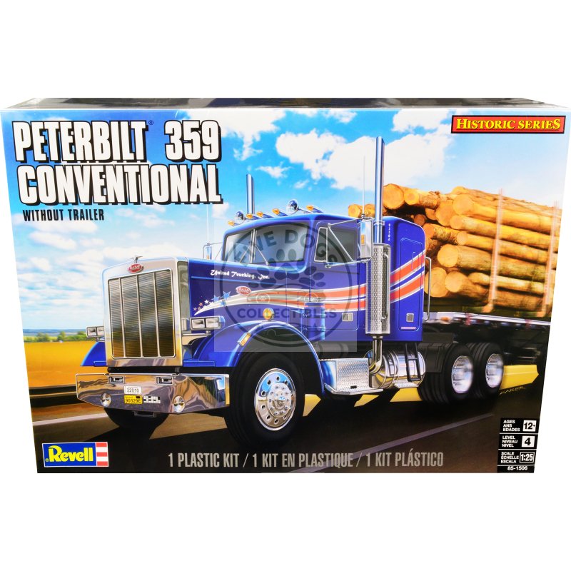 level 4 model kit peterbilt 359 conventional truck tractor (without trailer) "historic series" 1/25 scale model by revell